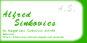 alfred sinkovics business card